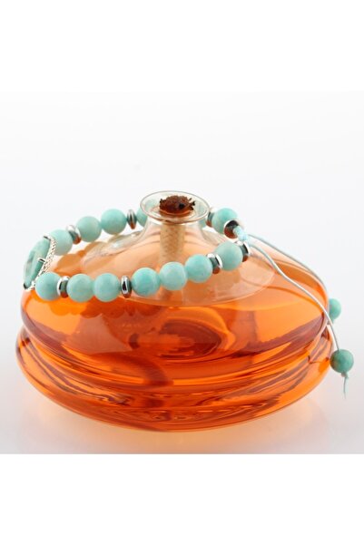 OSMANLI DOĞAL TAŞ Sertifikalı Amazonit Doğal Taşı Bileklik - 8 Mm B653