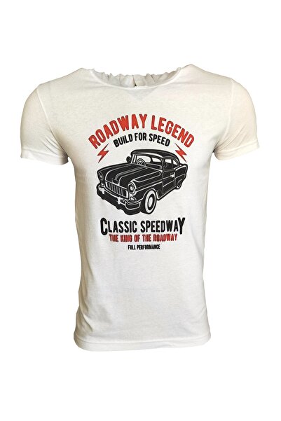 Raf Coll Μπλουζάκι Unisex Λευκό με κουκούλα