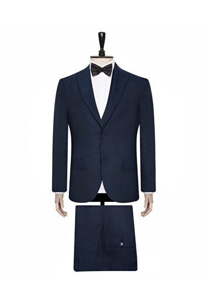 SÜVARİ Yelekli Lacivert Slim Fit Takım Elbise