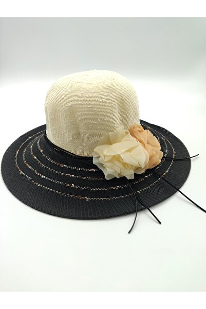 AXE SPORTSWEAR Γυναικείο καπέλο παραλίας σε μαύρο χρώμα με λεπτομέρεια καλοκα...