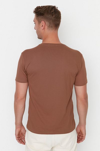 Trendyol Collection Μπλουζάκι με κανονικό κοντό μανίκι καφέ - TMNSS22TS0271