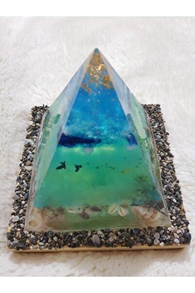 F48HEDİYELİK Epoksi El Yapımı Piramit Gece Lambası Aydınlatma, Ev Dekarasyonu