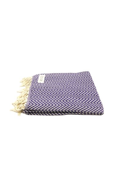 INTER Z Σετ 2 πετσέτες παραλίας Peshtemal 100% βαμβάκι Xxl 100x180cm Marmaris Purple Green