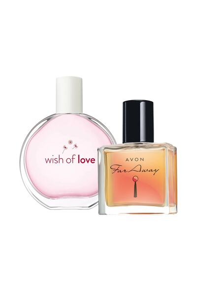 AVON Wish Of Love Edt 50 ml + Far Away Edp 30 ml Kadın Parfüm Seti SDFL51JKSD...