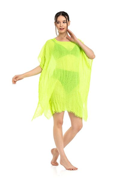 Saria Moda Neon Green Pareo with Closed Pleats