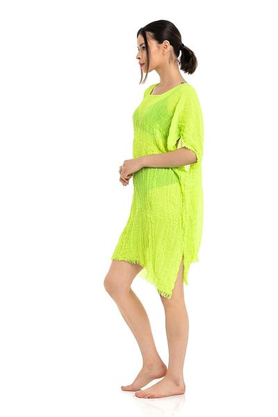 Saria Moda Neon Green Pareo with Closed Pleats