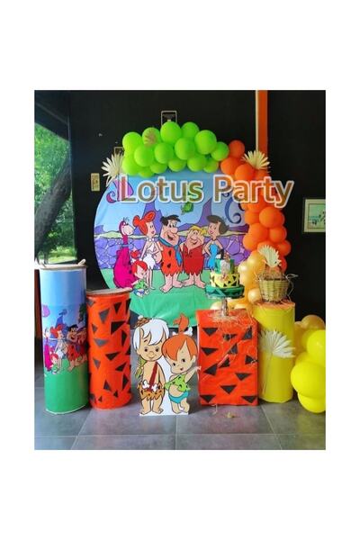 LOTUS PARTY 100 τεμάχια - Σετ αλυσίδας με θέμα την πέτρινη εποχή (πράσινο - π...