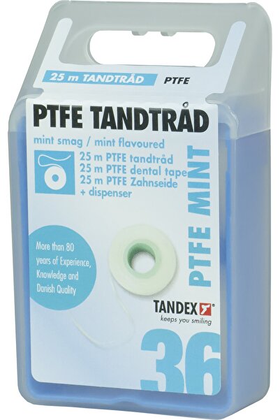 TANDEX Flosı Floss - Teflon Kaplı Mumlu Naneli Diş Bandı 25m