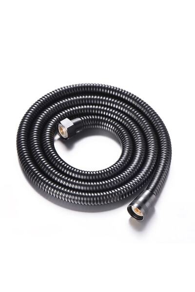 Fause Çelik Kromlu Duş Hortumu 150 Cm Pirinç Somon Siyah Kdh101-b