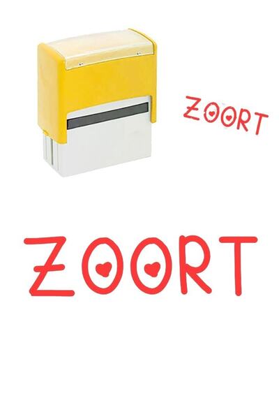 HOPENA ختم Zoort باللون الأحمر بتصميم خاص