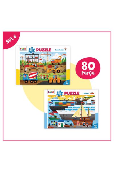 Eolo Yayıncılık 4 Yaş Puzzle Inşaat Alanı & Liman