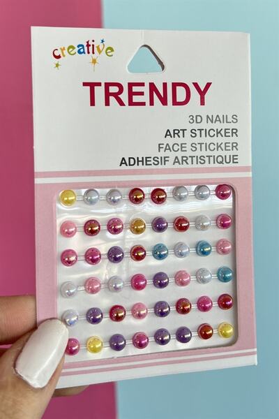 TAKIŞTIR Vücut Ve Yüz Taşı/ Karışık Renk Incili Sticker