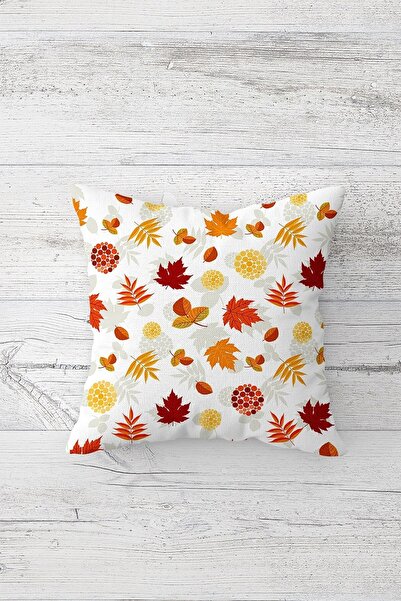 Pelangi أوراق الخريف منقوشة مزدوجة الجوانب مطبوعة بسحاب مخفي وسادة مقعد وسادة