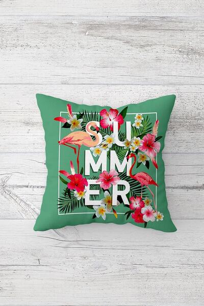 Pelangi Summer Bear Themed Double Sided Printed Hidden Zippered Pillowcase Th...