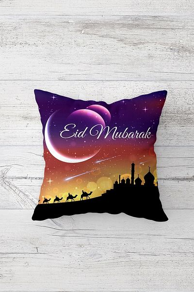 on the clouds Față de pernă cu fermoar ascuns cu tematică Ramadan cu imprimeu dublu