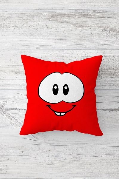 on the clouds Smiley Emoji Patterned One Side Printed Hidden Zipper Pillowcase Throw Pillow Sofa Pillow Case