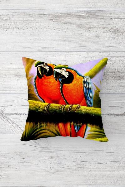 Pelangi غطاء وسادة بسحاب مخفي مطبوع على الوجهين بنمط الباباغون، غطاء وسادة لل...