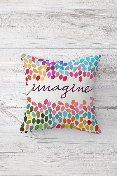 Pelangi غطاء وسادة ملون مطبوع على الوجهين مع سحاب مخفي، غطاء وسادة للمقعد