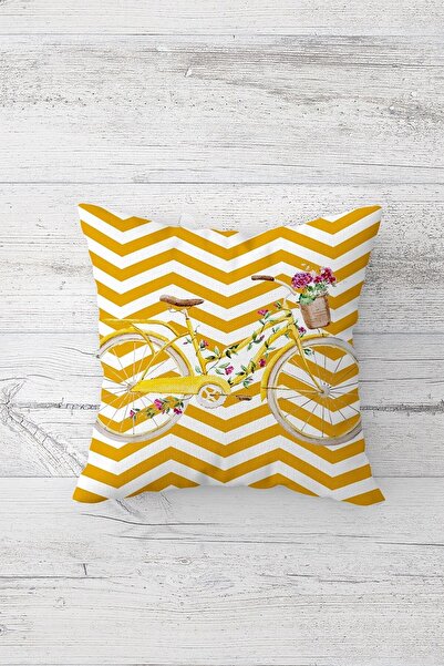 Pelangi الأزهار دراجة نمط مزدوجة الجانب المطبوعة المخفية زيبر وسادة رمي وسادة...