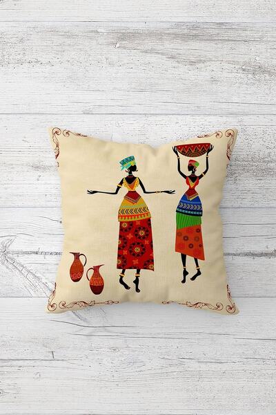 Pelangi غطاء وسادة نسائي أفريقي مطبوع على الوجهين بسحاب مخفي غطاء وسادة للمقعد