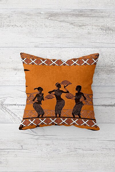 Pelangi African Tribal Dance Double Side Printed Hidden Zippered Pillowcase T...