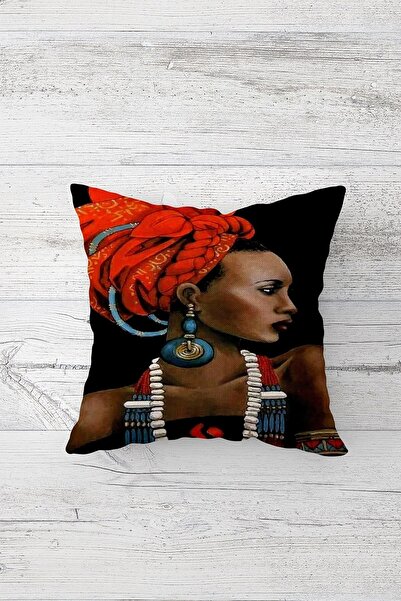 Pelangi المرأة الأفريقية نمط الطباعة على الوجهين المخفية انغلق وسادة رمي وساد...