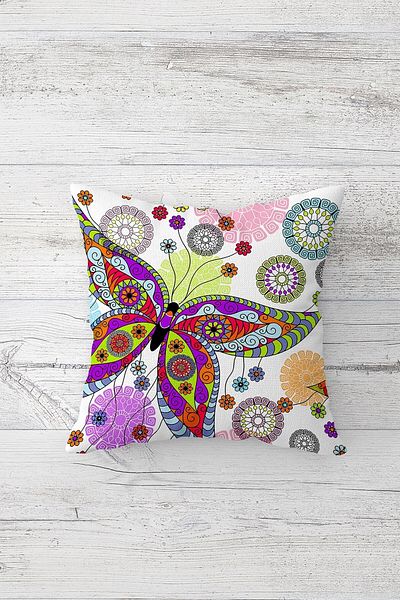 linazaitun One Side Printed Hidden Zipper Decorative Pillowcase Throw Pillow Case Seat Pillowcase