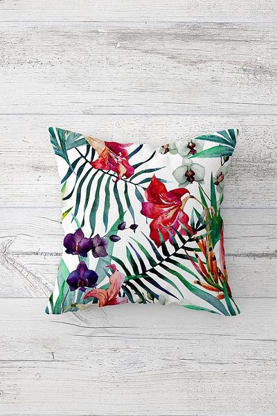 linazaitun One Side Printed Hidden Zipper Decorative Pillowcase Throw Pillow Case Seat Pillowcase