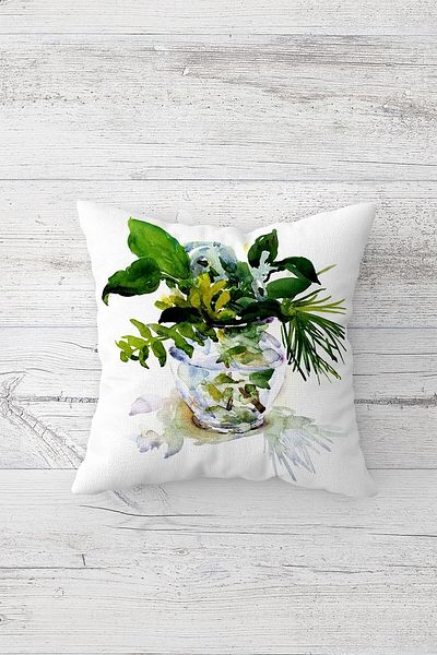 linazaitun One Side Printed Hidden Zipper Decorative Pillowcase Throw Pillow Case Seat Pillowcase