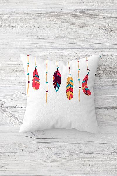 linazaitun One Side Printed Hidden Zipper Decorative Pillowcase Throw Pillow Case Seat Pillowcase