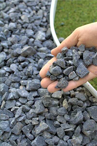 Asenya Siyah Bazalt Taş 2 Kg 1,5-2,5 Cm Siyah Dolomit Dekoratif Taş Bazalt Ta...