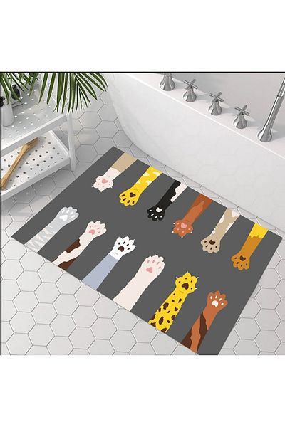 eco concept Cat Paw Mat, Decorative Mat, Cat Mat 50x60 Cat14