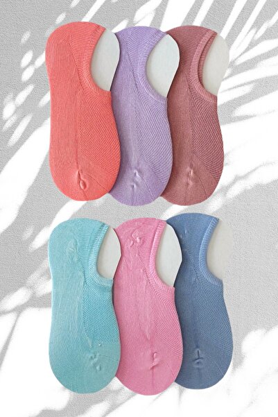 Ollero Ciorapi papuci pantofi bambus pentru damă 6 perechi colorati