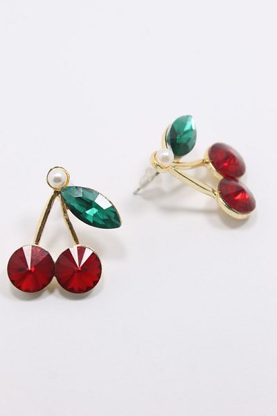Fashion Jewellery Women's Cherry Earrings