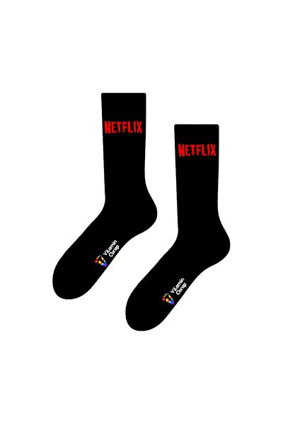 Vitamin Çorap Чорапи от черния цвят на Netflix