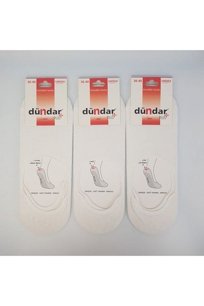 Dündar Unisex White Seamless Cotton 12-Piece Plus Ballerinas