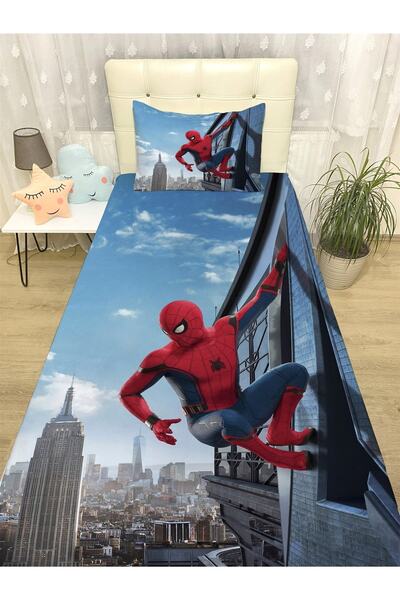 EVPANYA مفرش سرير وغطاء وسادة بنمط عنكبوت متدلي