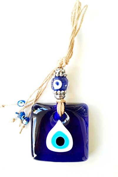 ella'nın çarşısı Ειδικής Σχεδίασης Τετράγωνη Χάντρα Κακού Ματιού 6 εκ. Χ 6 εκ...