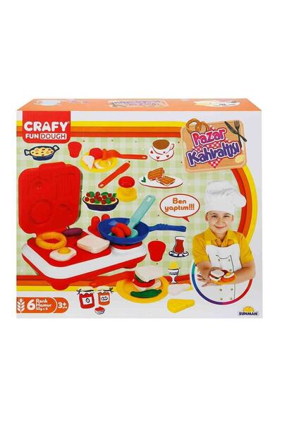 Genel Markalar Crafy Pazar Kahvaltısı Oyun Hamuru Seti 300 Gr. 23 Parça