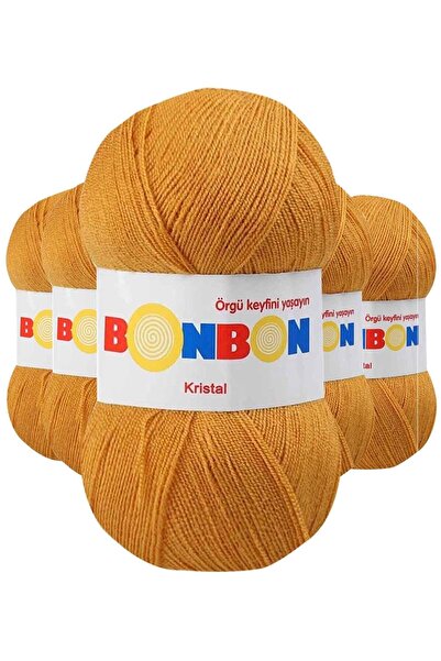 BONBON Fgnshop 5 bucăți de cristal țesătură manuală din fibre de mătase mușta...