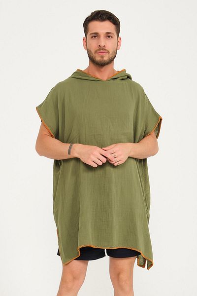 Miespiga Πετσέτα παραλίας Poncho για ενήλικες Unisex Muslin Hooded