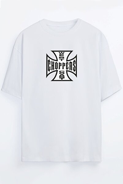 wicromed Футболка з принтом West Coast Choppers в стилі унісекс оверсайз