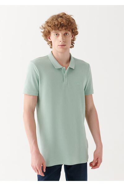 Mavi Πράσινο μπλουζάκι πόλο κανονική εφαρμογή / κανονική κοπή 8804331339