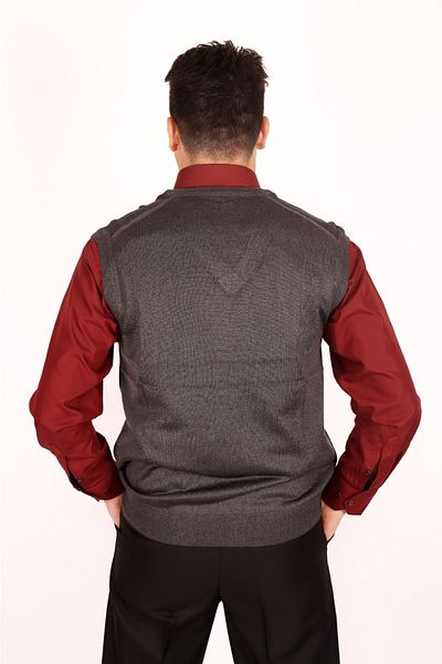 nacar çarşı Men's V-Neck Wool Knitted Smoked Fine Knitwear Sweater
