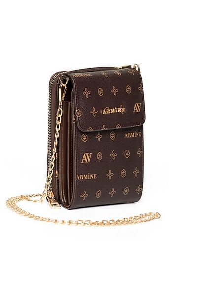 Armine Brown Women's Bag with Chain Strap