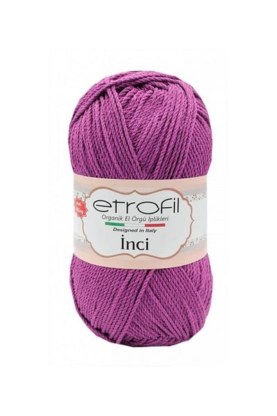 Etrofil 70660 Μοντέλο Light Plum - Πέρλα Πλεκτό Σχοινί, 100 Gr, 230 Mt