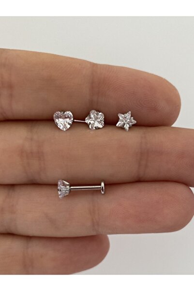 Arescollection Cerrahi Çelik 3 Lü Piercing Set