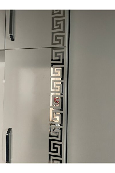 ONCA HEDİYELİK Labyrinth Border 40x Piece 7x8 Plexiglass Decorative Silver Mirror Entrance Border