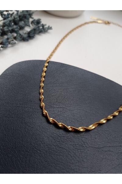 SesEm Accessories Steel Singapore Chain Choker Necklace