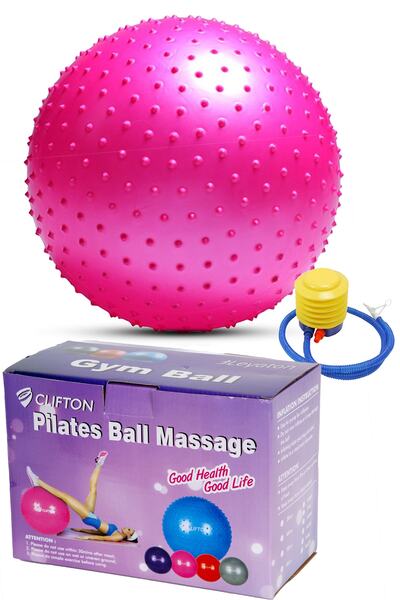 Clifton Dikenli Jimnastik Topu 65 cm Pembe + Pompa
